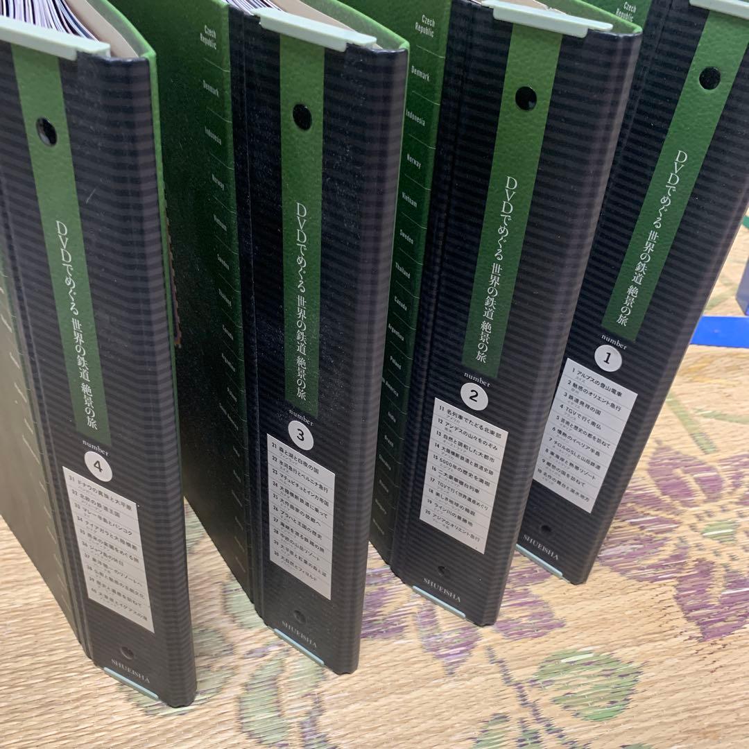 DVDでめぐる世界の鉄道絶景の旅全40巻、ラック、バインダーセット