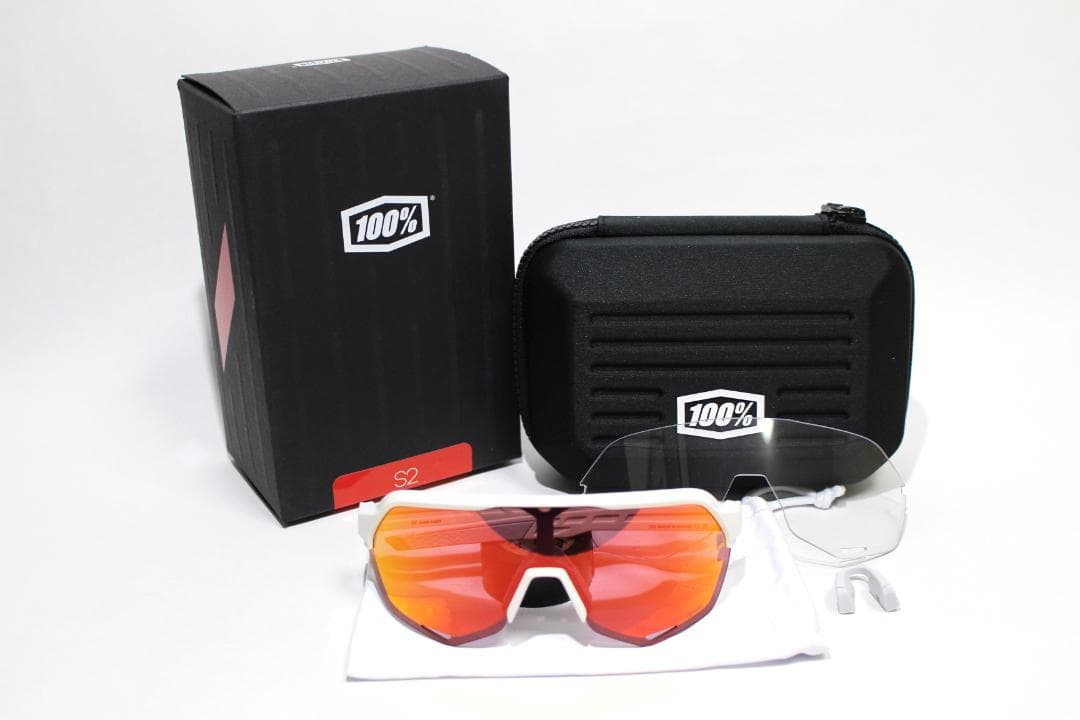 100％ S2 HiPER®レンズ WHT/RED ワンハンドレッド