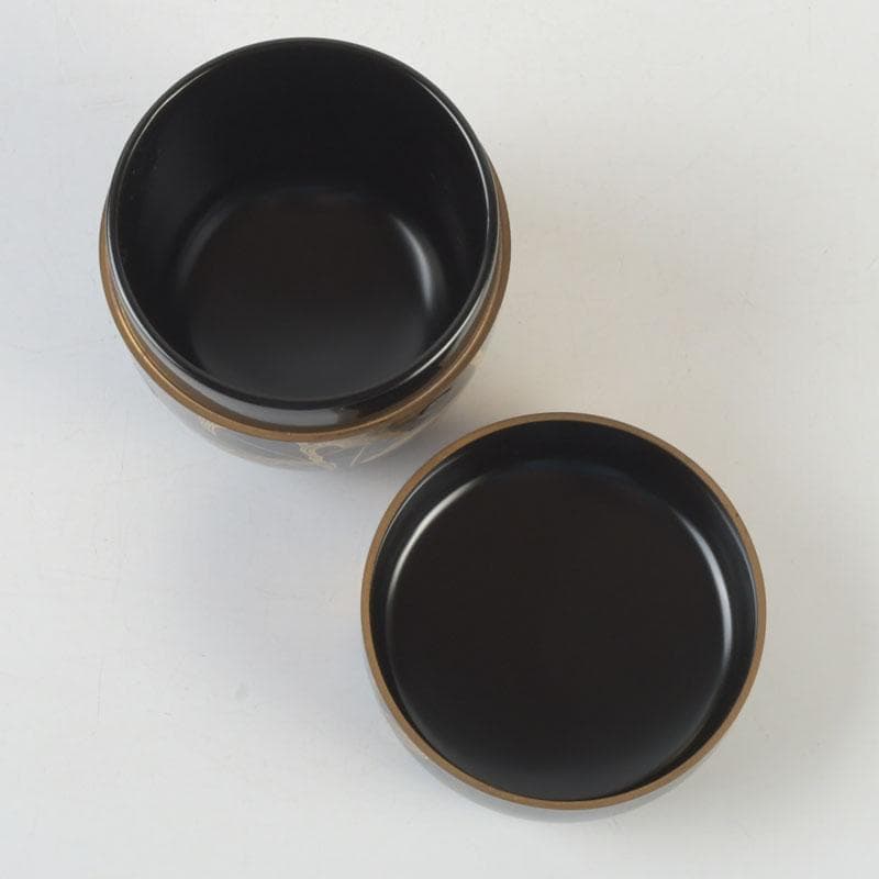 茶道具　奥津一心斎作　螺鈿装飾　蛍蒔絵　棗　共箱　V　9885