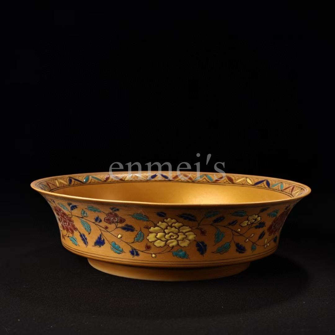 中国古美術・旧蔵 御用・ 粉彩人物図磁器の中皿・純手描き・文房具・置物・観賞皿