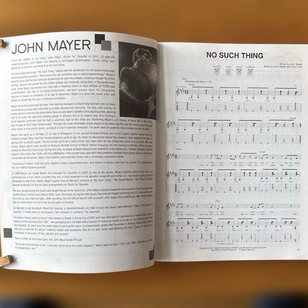 ジョン・メイヤー(John Mayer) ギタースコア2冊セット 中古