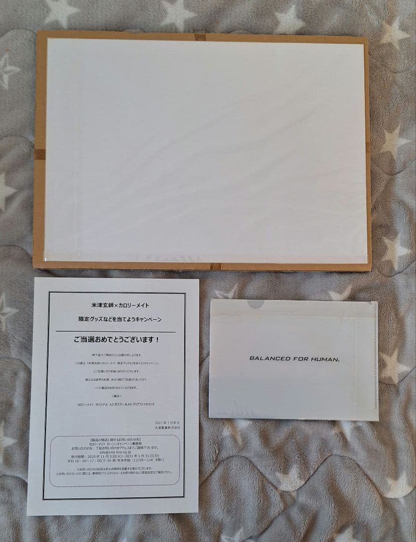 米津玄師 カロリーメイト キャンペーン ポスター クリアファイル 非売品