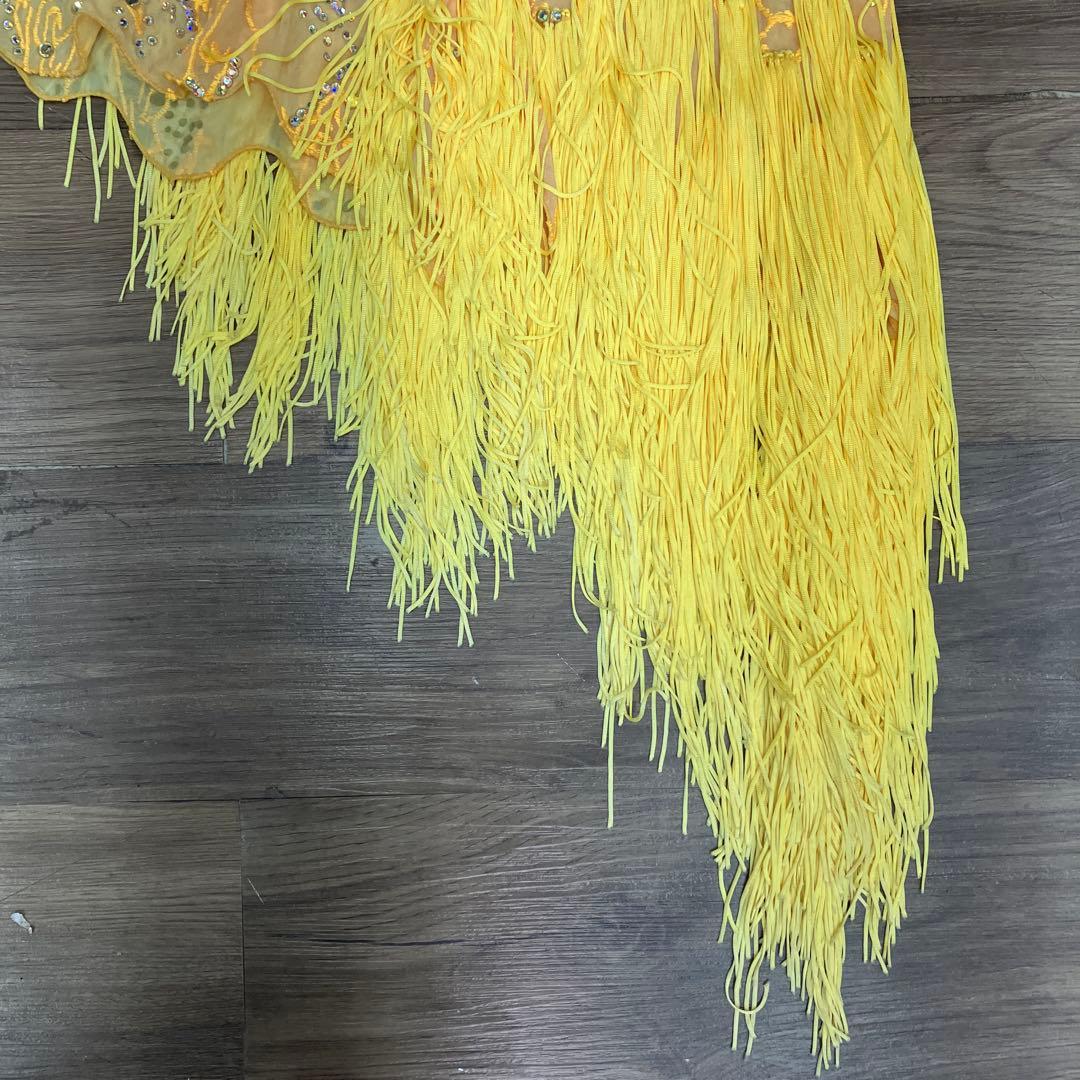 2.3 Choice London 社交ダンス ラテンドレス 黄色 フリンジ