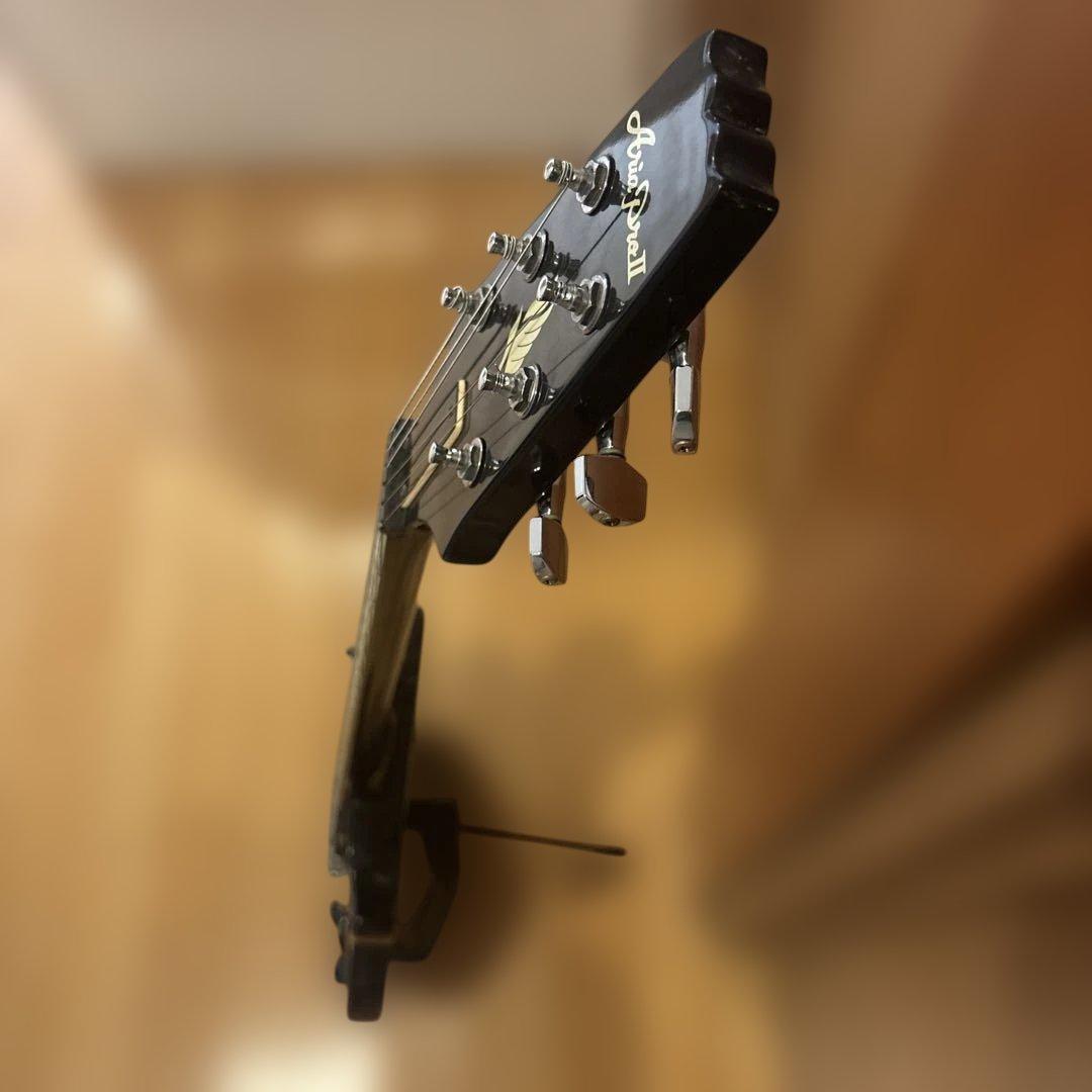 Aria Pro II PEシリーズ 木目シースルーダークグリーン 新品弦張替済