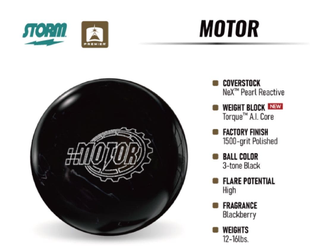 海外限定　送料込み【新品】モーター（MOTOR）　ストーム　15ポンド4オンス1