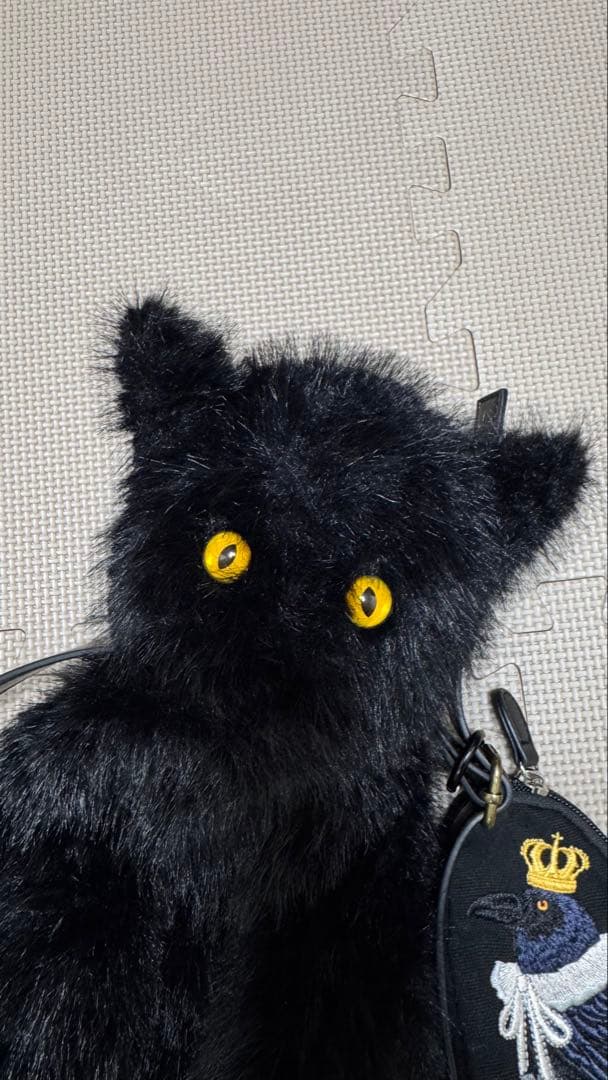 アトリエピエロ 猫 ショルダーバッグ 黒 ファー 黄目 ロリータ