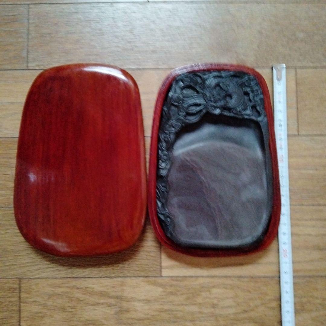 中国骨董【老坑仔巖極品龍雲古端渓硯石】旧家蔵コレクション貴重希少名品細工精密龍彫