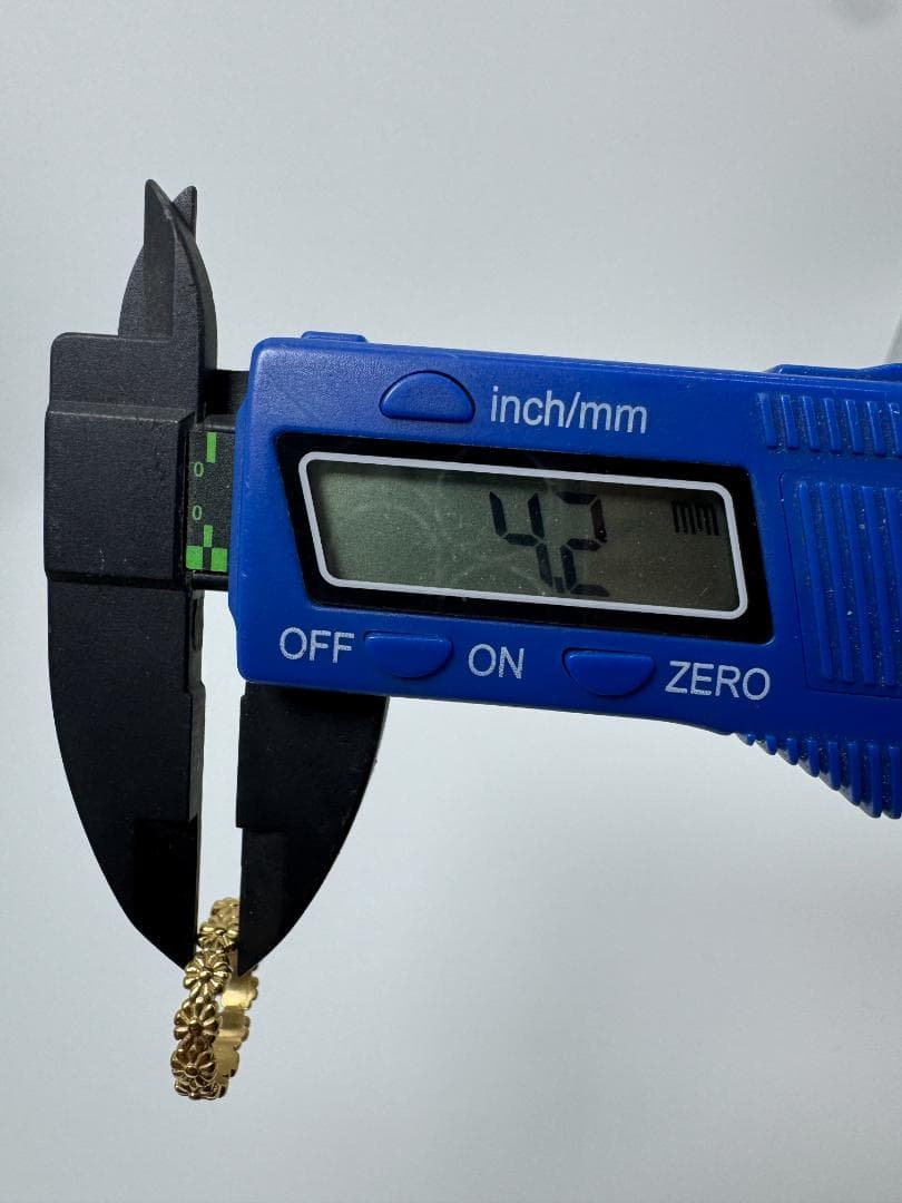 《日本製18金》K18花模様のゴールドリング2.07g 11号 即日発送