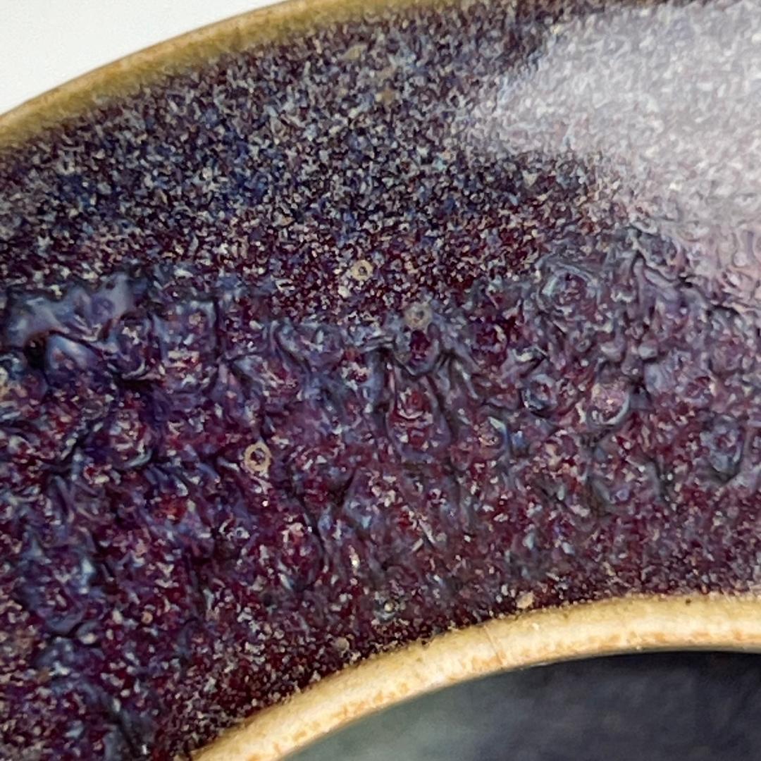 鈞窯天藍釉紫斑高足盃台 唐物 中国古玩 中国美術 A926