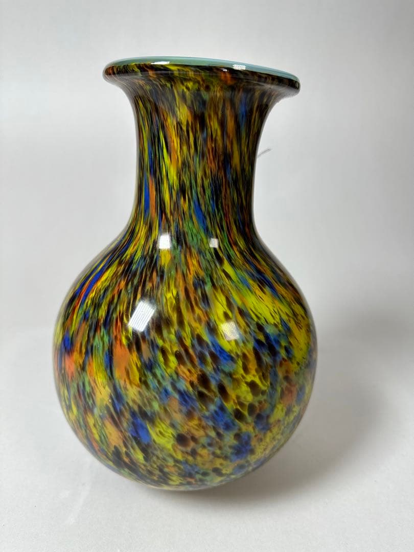 花瓶 レトロガラス ヴィンテージ ガラス フラワーベース 壺 アンティー