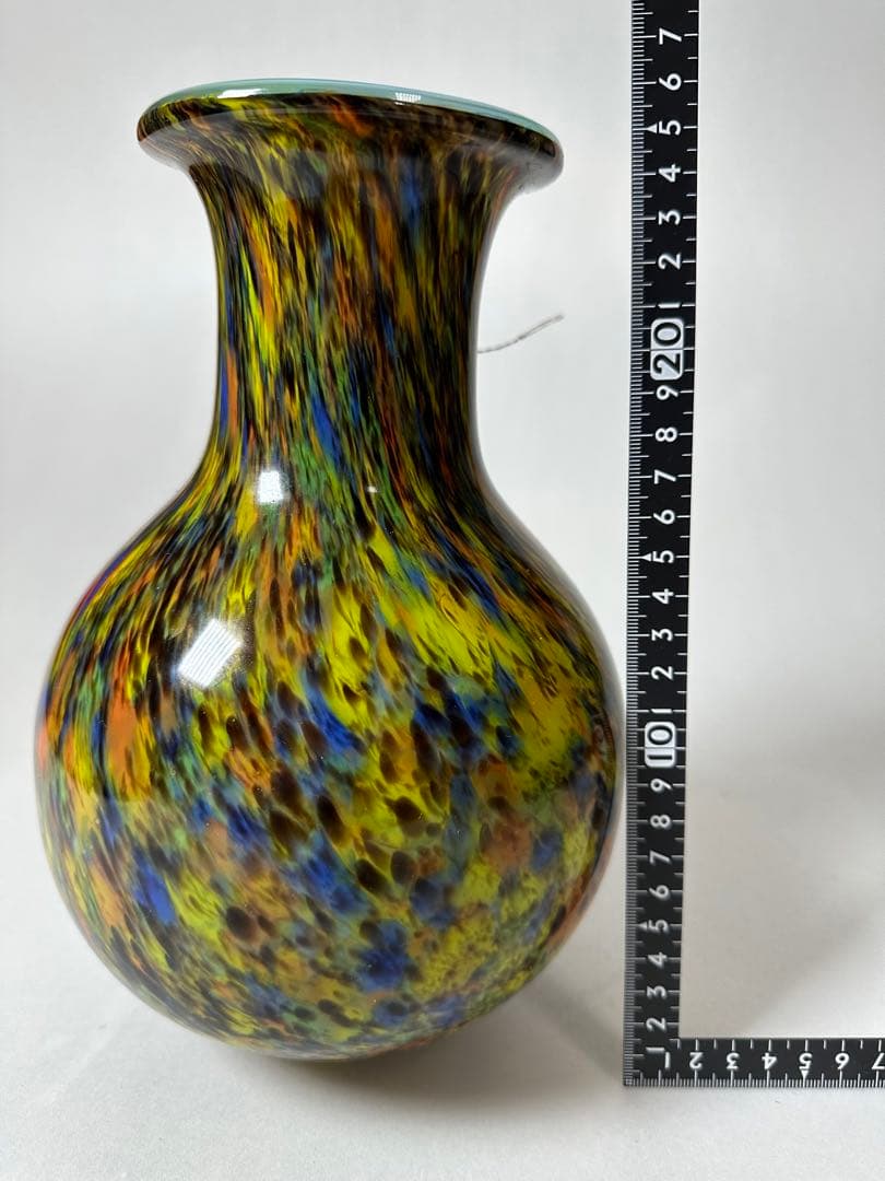 花瓶 レトロガラス ヴィンテージ ガラス フラワーベース 壺 アンティー