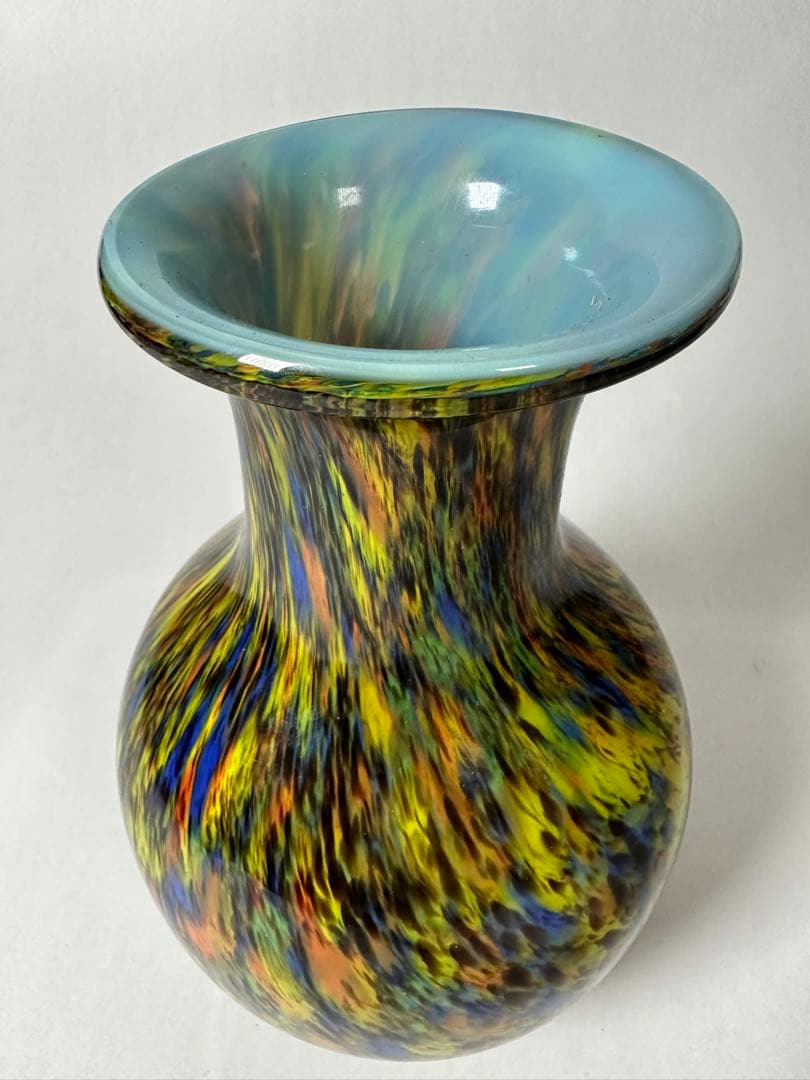 花瓶 レトロガラス ヴィンテージ ガラス フラワーベース 壺 アンティー