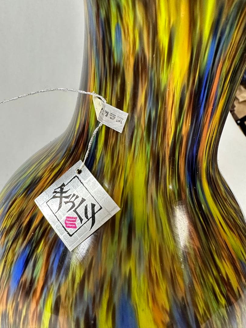 花瓶 レトロガラス ヴィンテージ ガラス フラワーベース 壺 アンティー