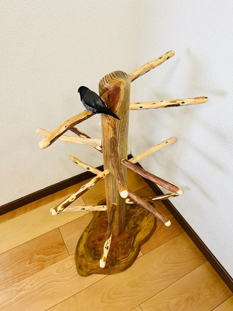 【中型鳥用】螺旋状♪ビビリさんにもすぃすぃ登れるバードスタンド