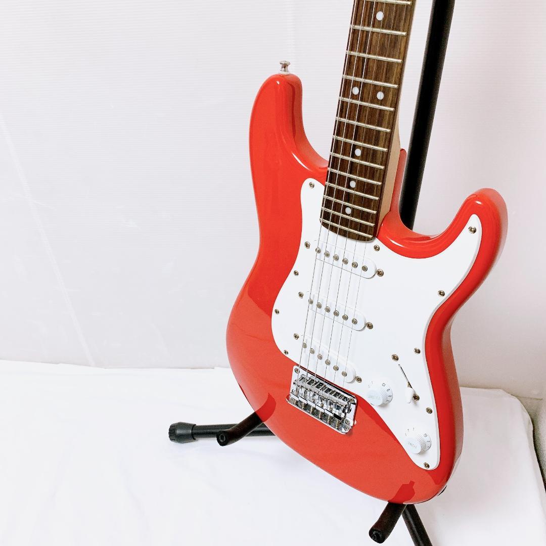 美品 Squier スクワイヤー Mini Stratocaster 赤