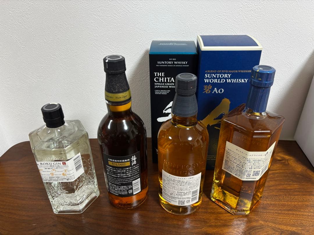 新品　未開封　ウイスキー梅酒ジン　4本セット　知多碧六山崎蒸留所