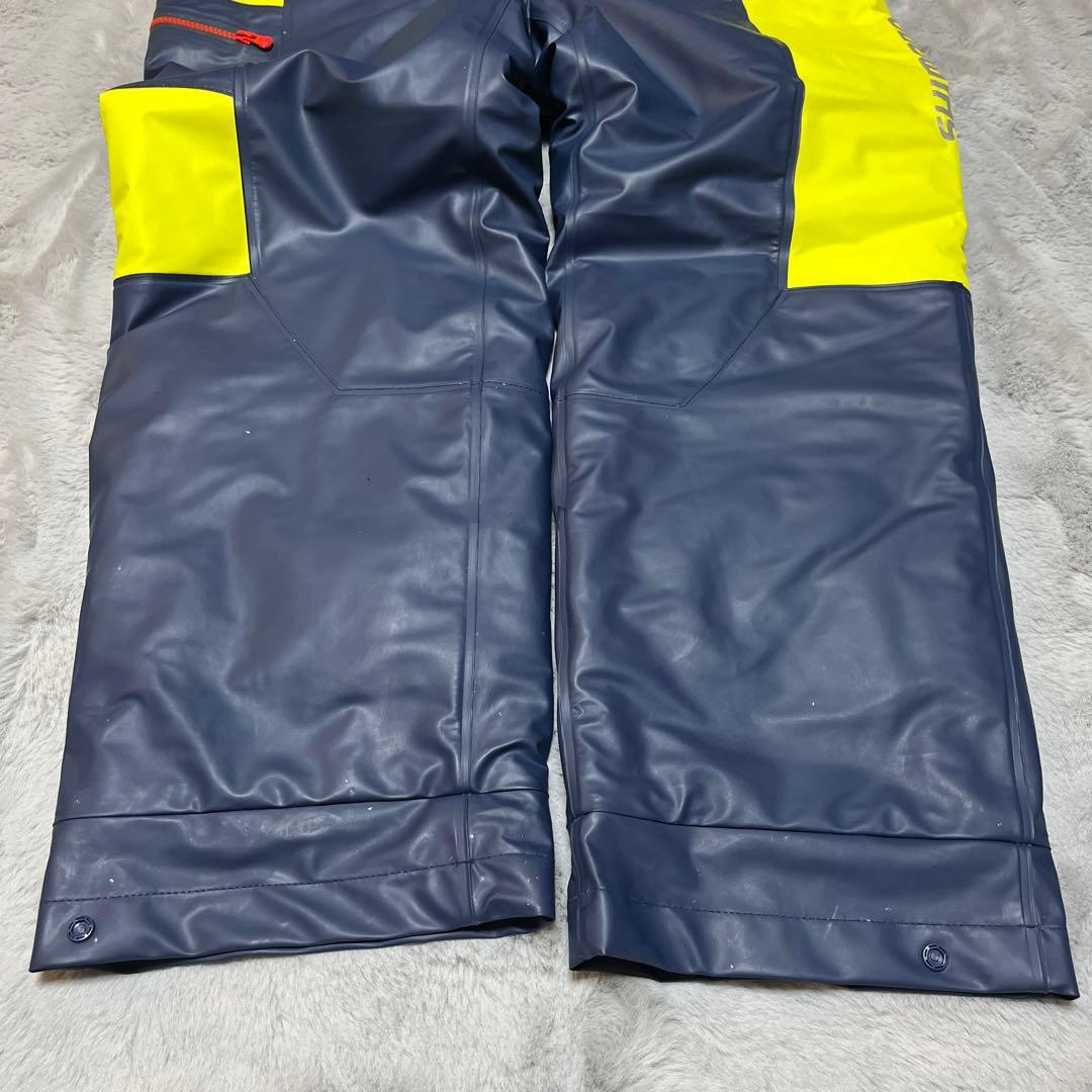 美品　シマノ　RB-035N マリンコールドウェザースーツネイビー/イエロー　Ｌ