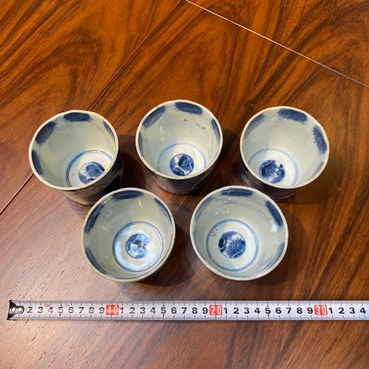 古伊万里　蕎麦猪口　藍染付5個セット
