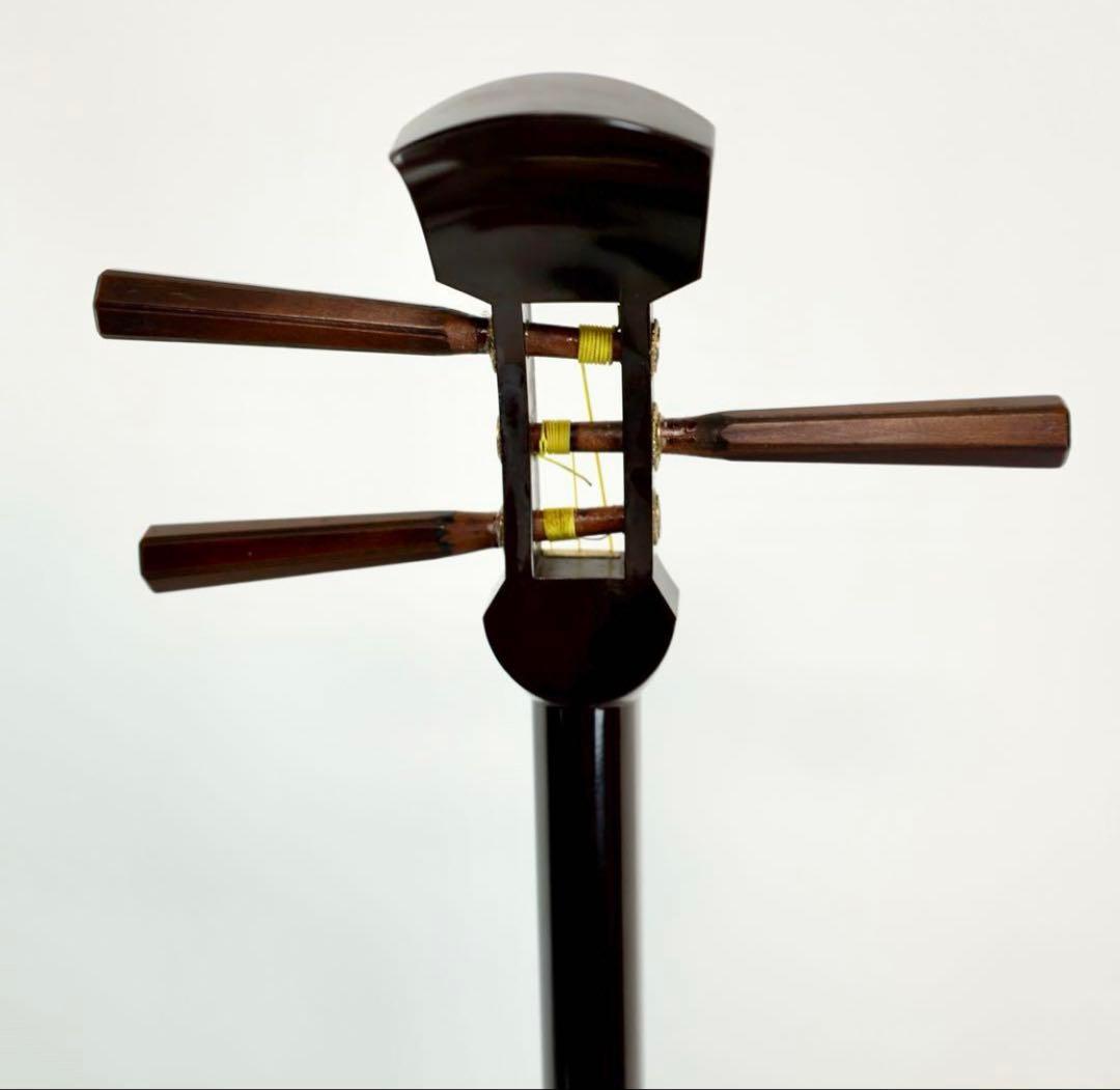 三味線本体 木製 バチ付き　【永莉】