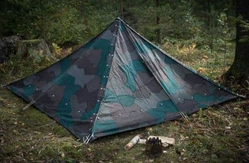 【美品】スウェーデン軍幕 テント　タープ ４枚組み デットストック 軍幕