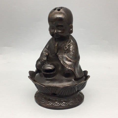 仏教美術 小坊主薫香炉 香道具 茶台置物 銅製品 装飾品 工芸品