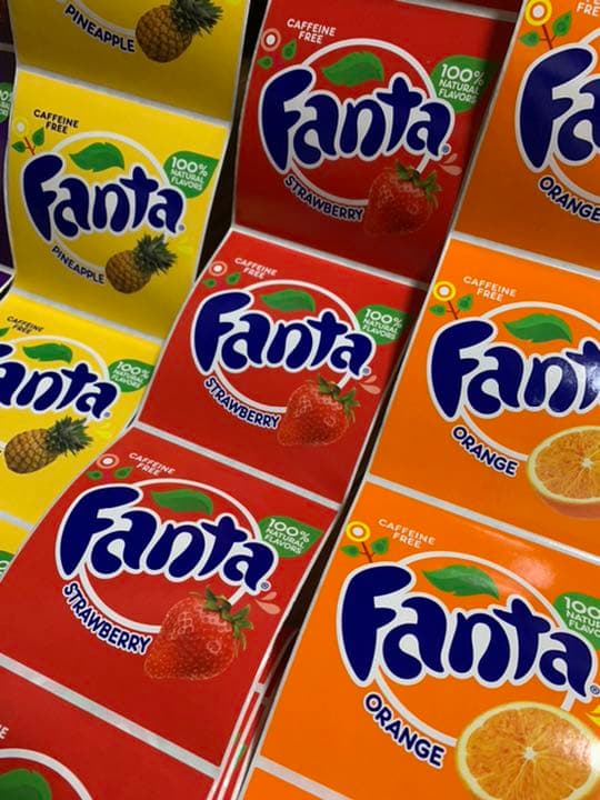 海外紙物　ファンタ　とても大きな　ステッカー　4種　200枚　ラスト