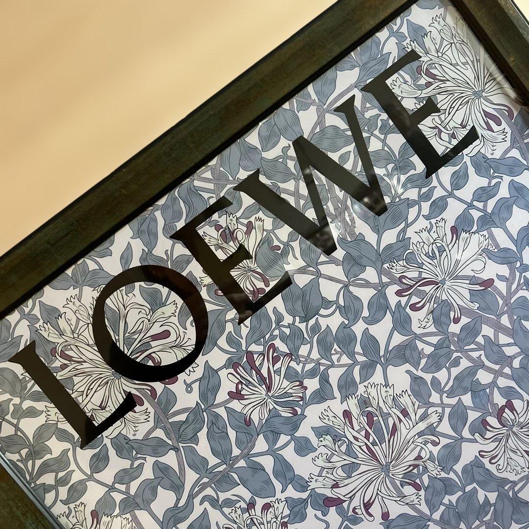 LOEWEロエベウィリアムモリスポスターフレーム 花柄 ダークグリーン