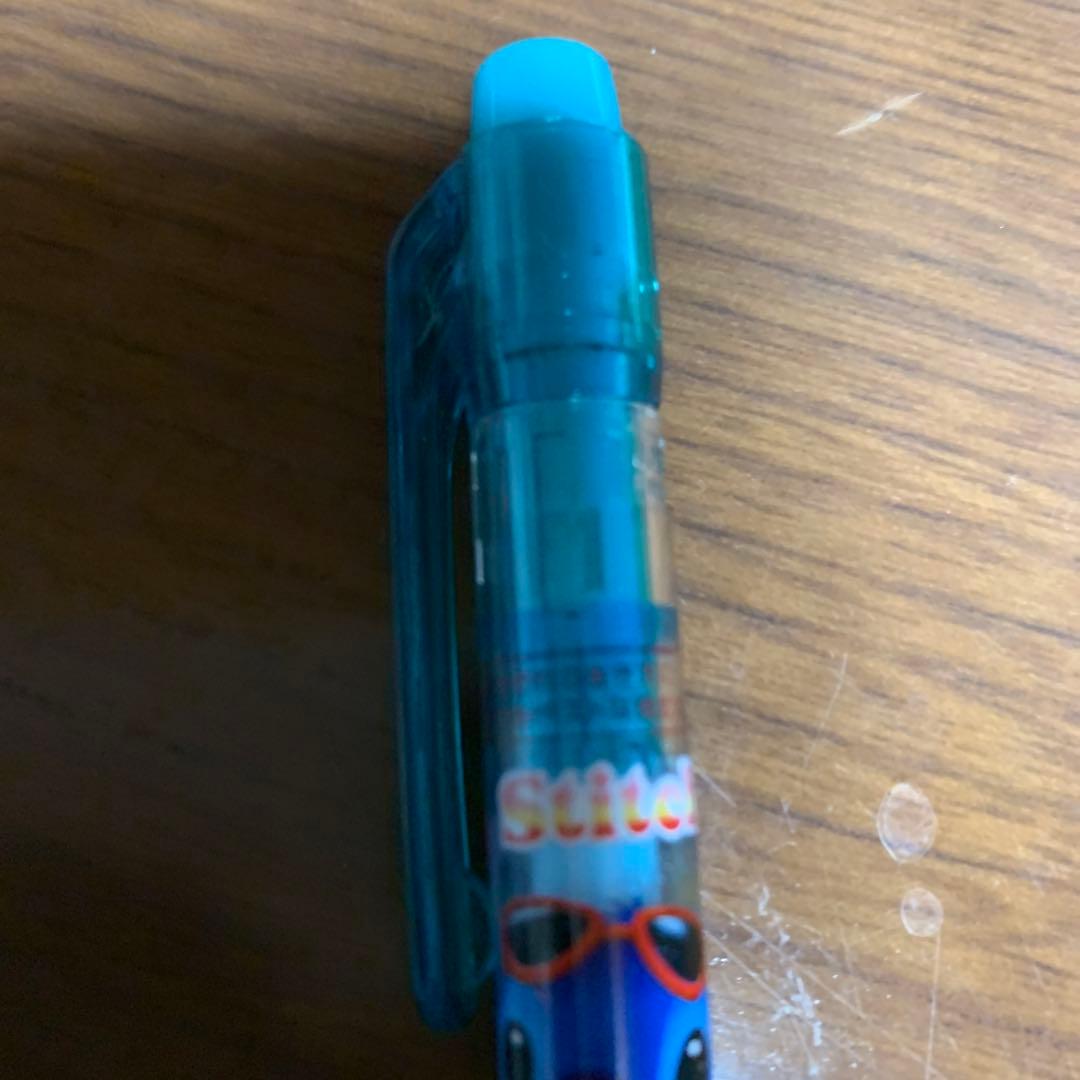 スティッチ青いキャラクター柄ボールペン