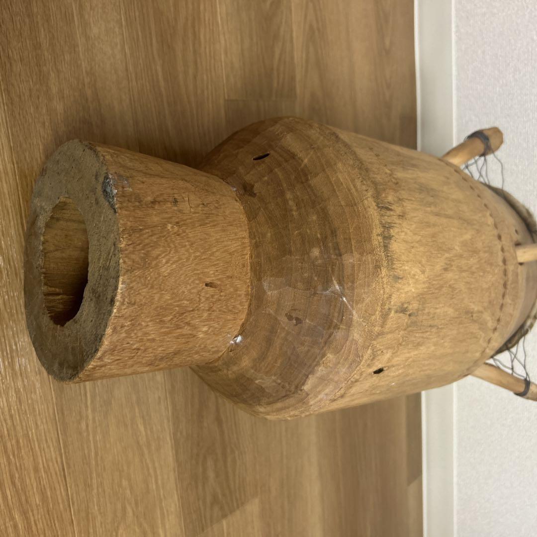 【希少】アフリカンドラム　太鼓　トーゴ　木製　タルンバット