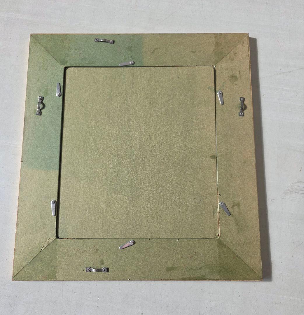 井原智義　油絵　[山里] ゴールド色紙額