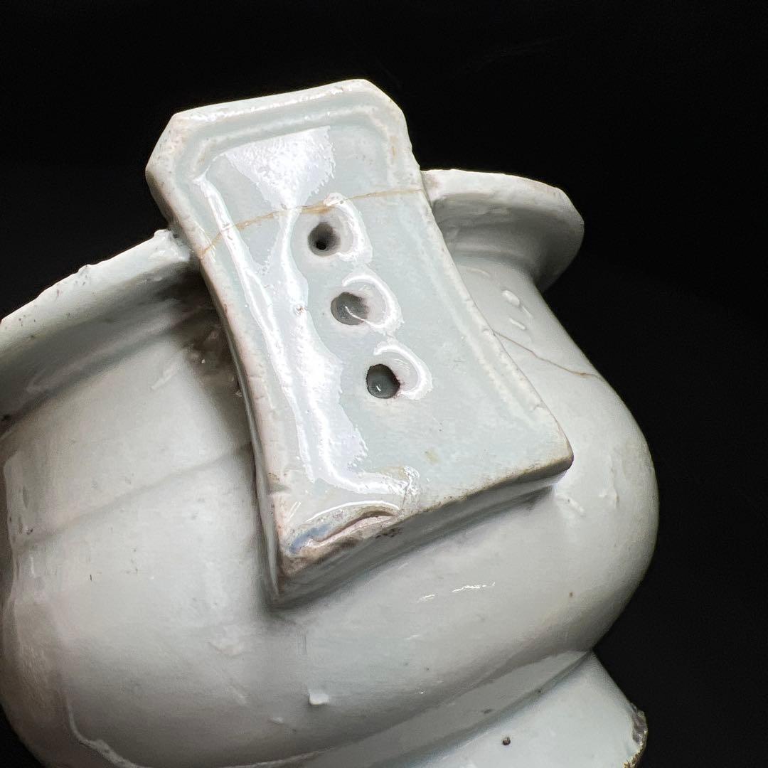 李朝白磁香炉　木箱付　高さ約16.5㎝　東Y7-0725⭐︎2F