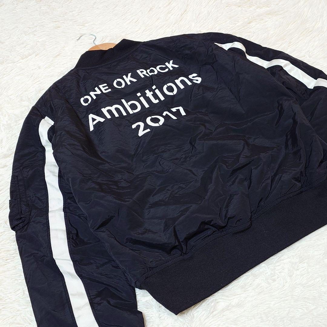 ONE OK ROCK【M】Ambitions 2017 ブルゾン MA-1 黒
