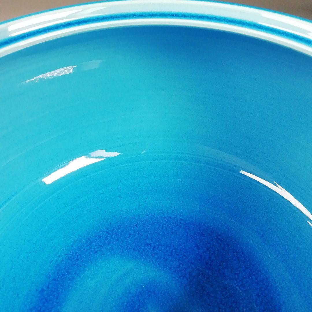 Ｔ９９６　水指　『浅黄交趾　捻梅』『平安　叶松谷 造』　共箱　茶道具