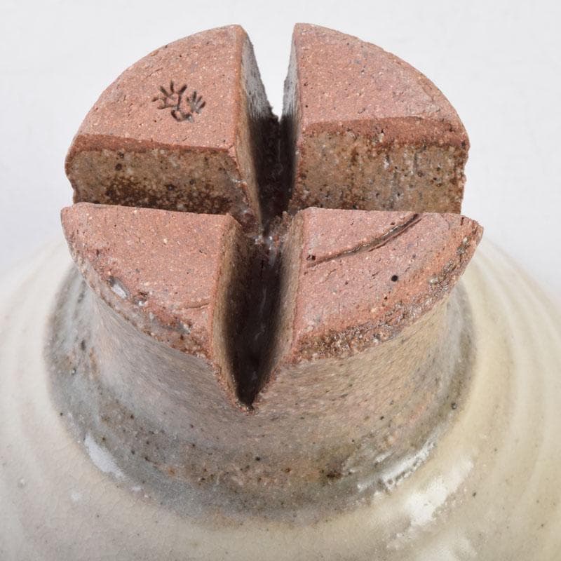 和食器　茶懐石　信楽焼　勝尾黎彦作　粉引　切高台　向付　五客　共箱　C　9016