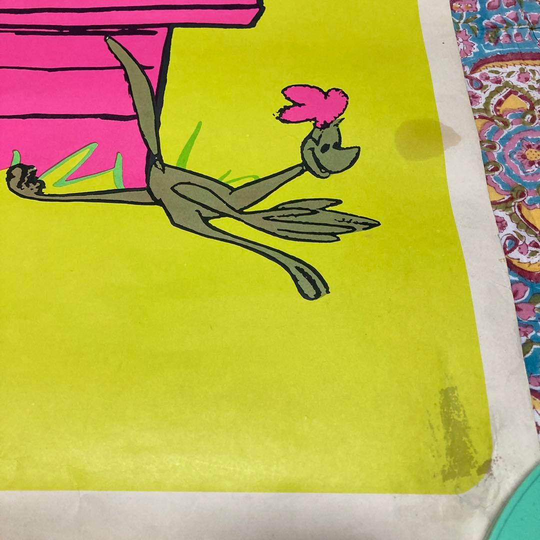 70'sヴィンテージ　ポスター　スヌーピー　STUPID BIRDS ヒッピー