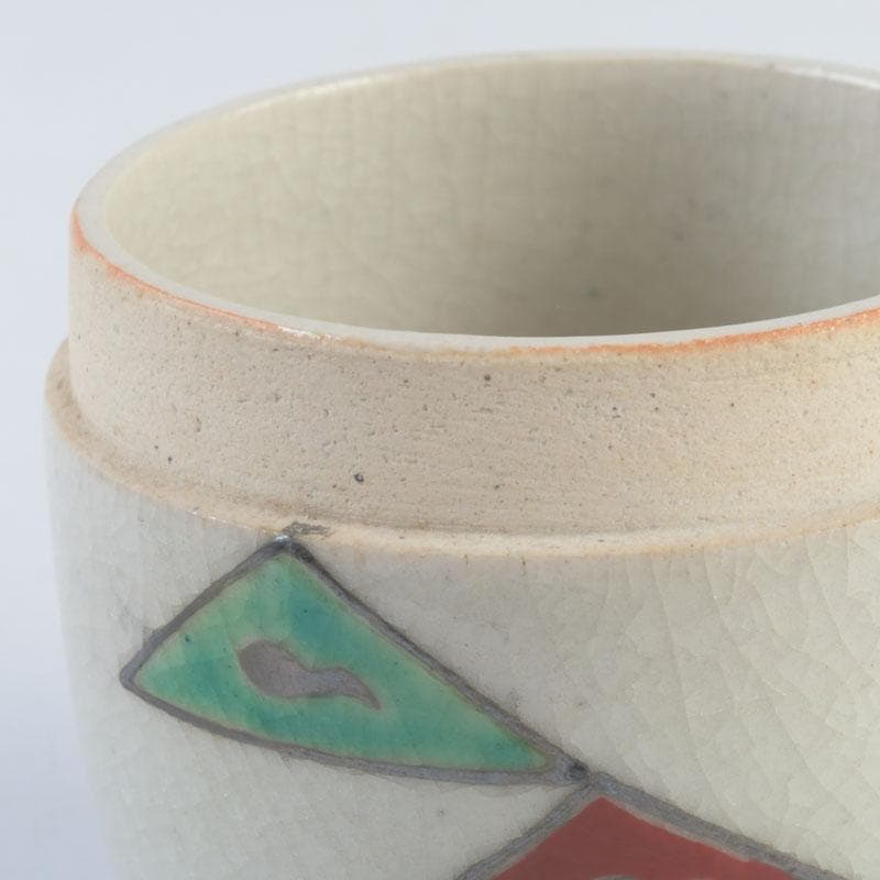 ワンコせんせ　茶道具　真葛焼　色絵　棗　久田宗也極め箱　M　9547