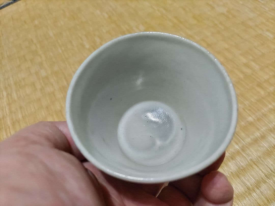 古伊万里　そば猪口　楓・紅葉　初期様式・生掛釉薬　無傷　110ｇ