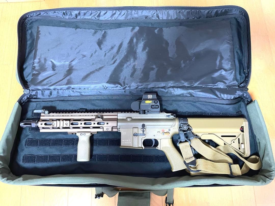 次世代電動ガン デルタカスタム HK416 タンカラー サマコバ・人気ケース付き