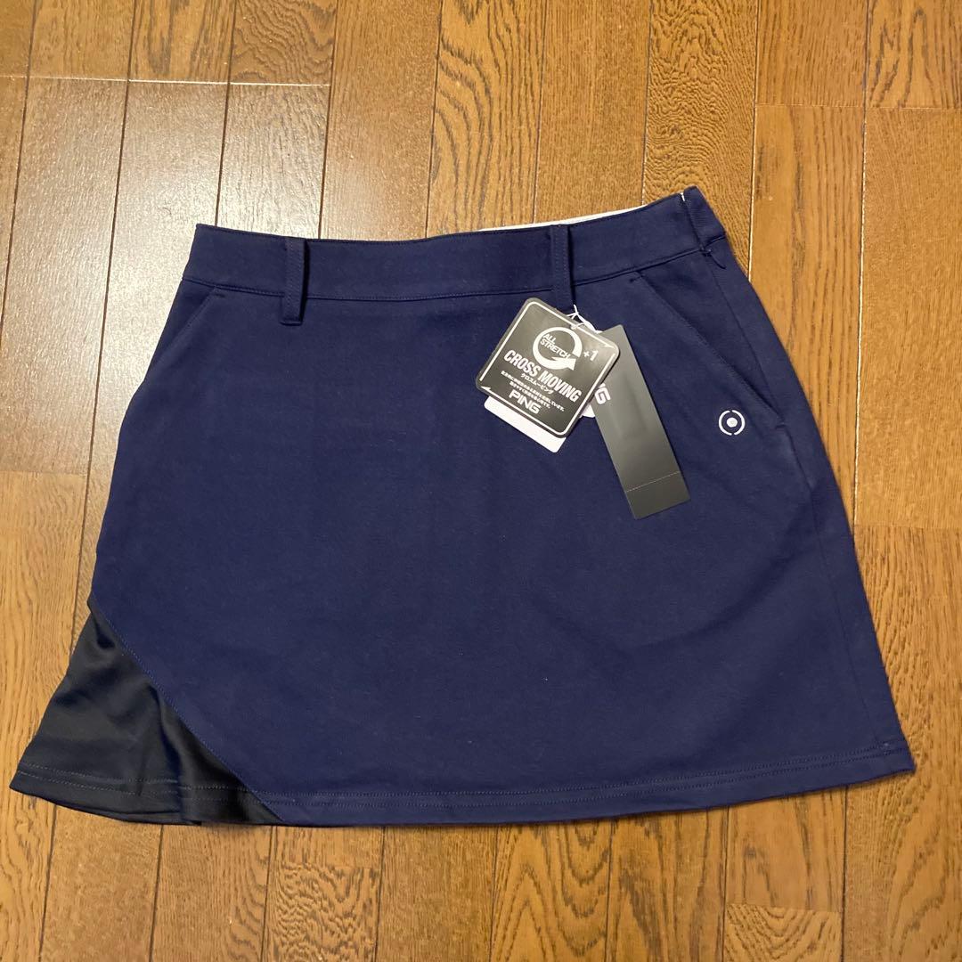 新品 PING ピン　セットアップ　ウール混セーター　スカート 上下セット M