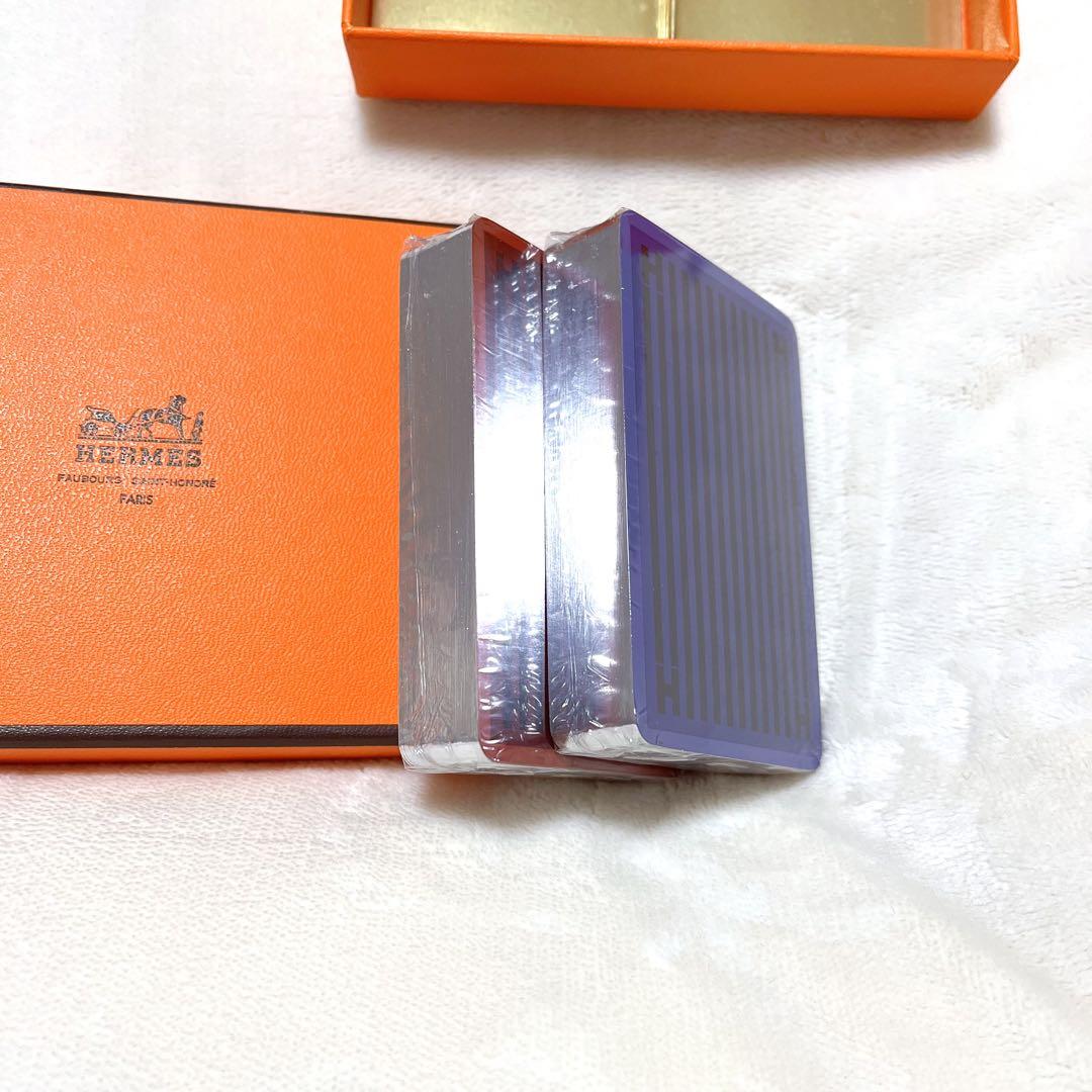新品・未開封⭐︎レア◆HERMES◆ エルメス トランプ 赤・青 2セット 箱付き