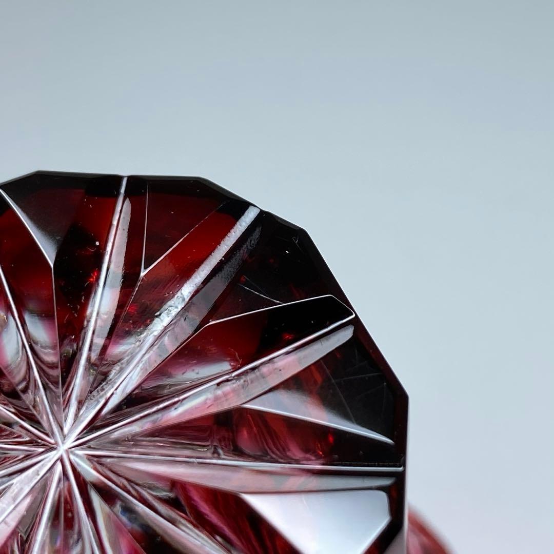 専用島津磯斉 薩摩切子馬上杯 共箱高さ7.8cm東キ7-0902☆1F トカヒサ