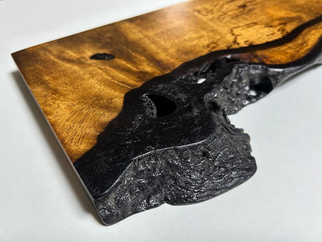 木製花台 (黒柿?)