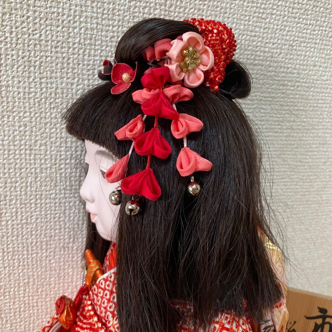 週末のみ大値下げ　お座り市松人形　東光作　着せ替え可能　縮緬和服　傷なし