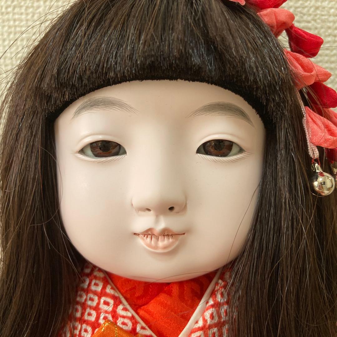 週末のみ大値下げ　お座り市松人形　東光作　着せ替え可能　縮緬和服　傷なし