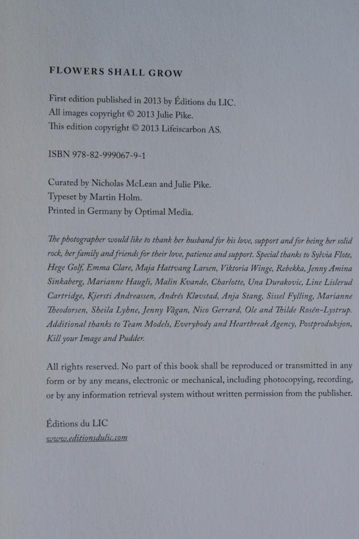 Julie Pike：FLOWERS SHALL GROW★大幅に値下げしました