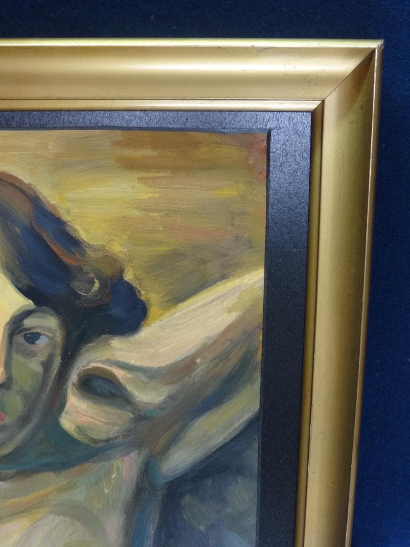 小磯 良平 裸婦画 肖像画 1959年 肉筆油彩画 ・紙本著色・美人画・額装・