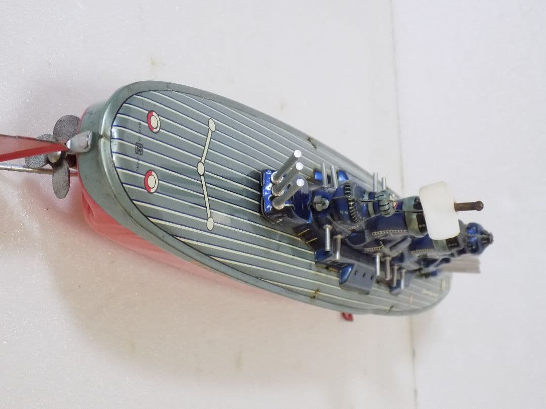 希少ブリキ　萬代屋　戦艦　BOSTON　フリクション