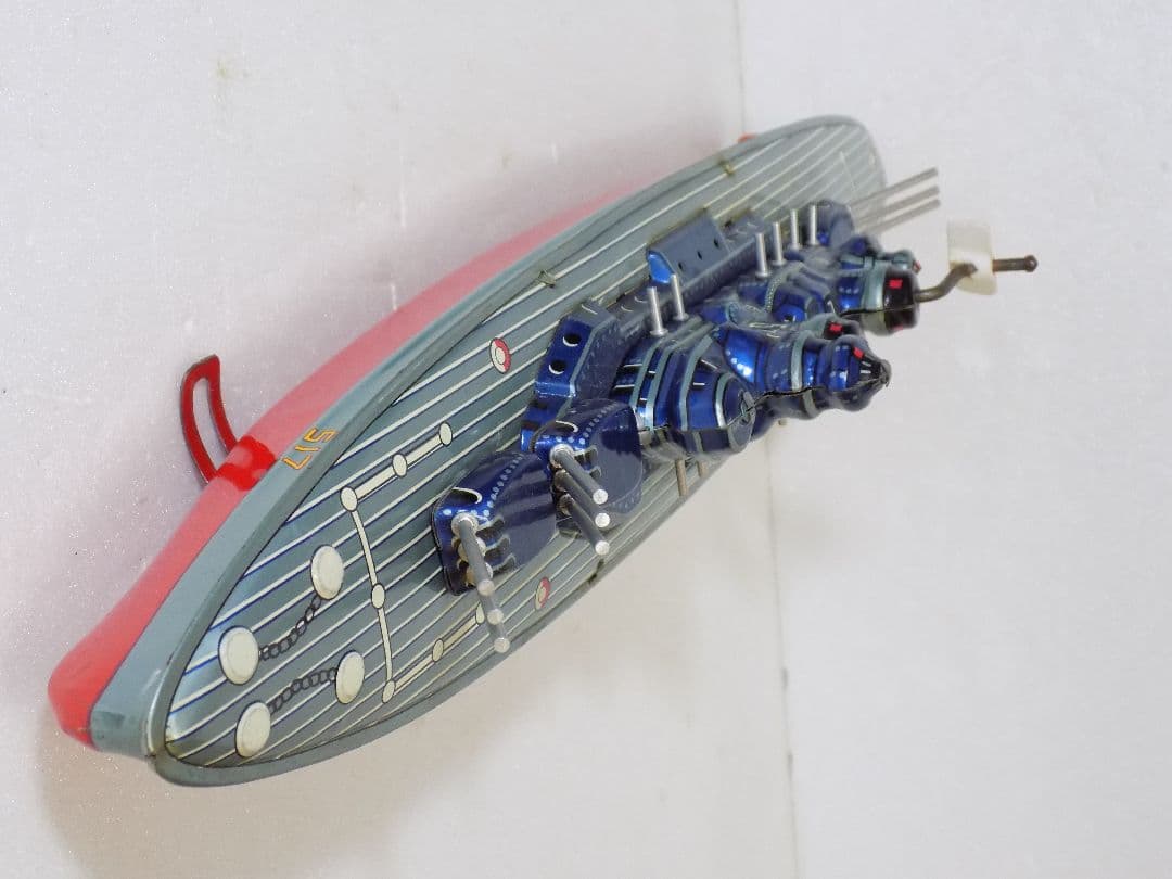 希少ブリキ　萬代屋　戦艦　BOSTON　フリクション