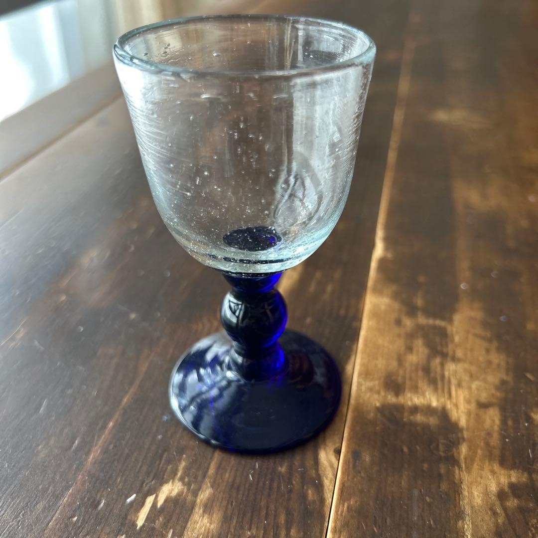 ガラス作家　ミネウチモネ　1点もの　綺麗なイエローグラス　作家物　小さめグラス