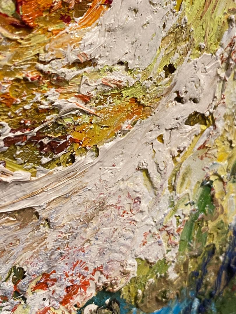 「真作」作者不明「バラ」静物画　油彩画　額装　サイン有り　F10号